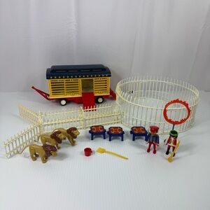 Vtg 90's 1991 Playmobil 3727 Lion Tamers Romani Circus Retired Set No Box